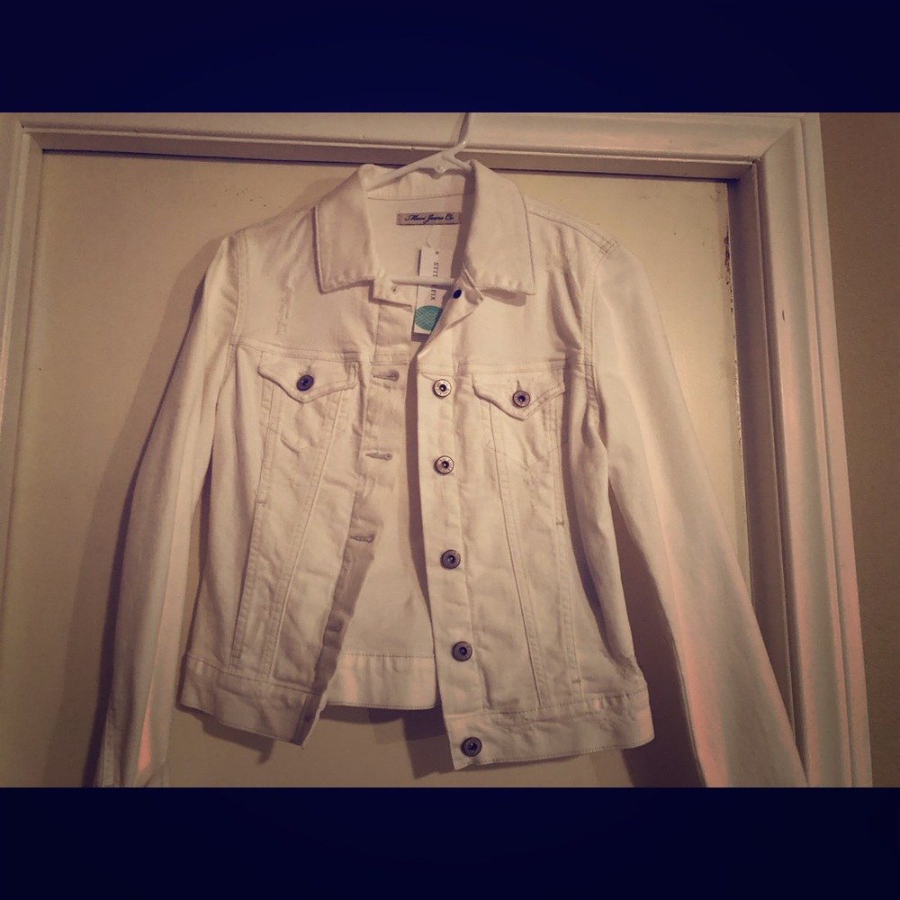 White Mavi denim jacket, size small, new with tags